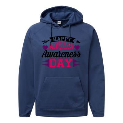 Happy Singles Awareness Day Performance Fleece Hoodie