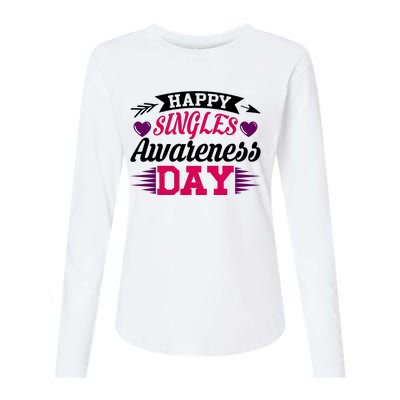 Happy Singles Awareness Day Womens Cotton Relaxed Long Sleeve T-Shirt