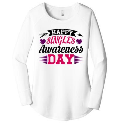 Happy Singles Awareness Day Women's Perfect Tri Tunic Long Sleeve Shirt