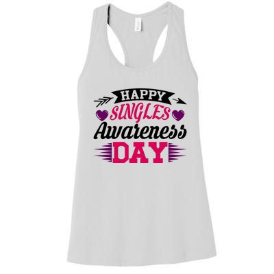 Happy Singles Awareness Day Women's Racerback Tank