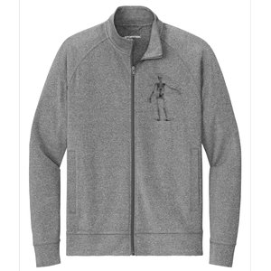 Human Skeleton Anatomy Drawing Diagram Stretch Full-Zip Cadet Jacket