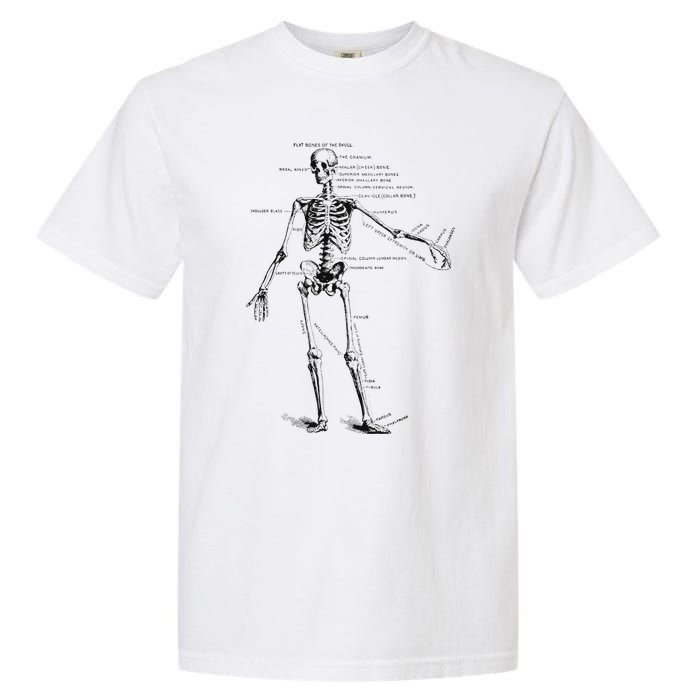 Human Skeleton Anatomy Drawing Diagram Garment-Dyed Heavyweight T-Shirt