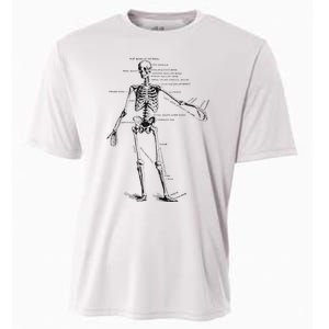 Human Skeleton Anatomy Drawing Diagram Cooling Performance Crew T-Shirt