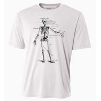 Human Skeleton Anatomy Drawing Diagram Cooling Performance Crew T-Shirt