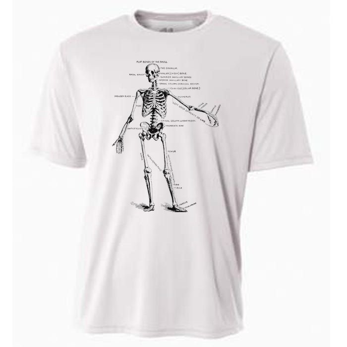 Human Skeleton Anatomy Drawing Diagram Cooling Performance Crew T-Shirt