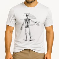 Human Skeleton Anatomy Drawing Diagram Cooling Performance Crew T-Shirt