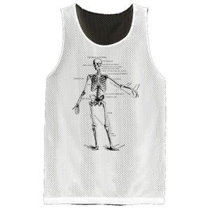 Human Skeleton Anatomy Drawing Diagram Mesh Reversible Basketball Jersey Tank