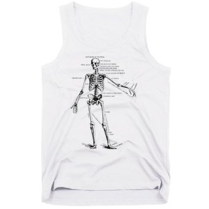 Human Skeleton Anatomy Drawing Diagram Tank Top