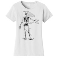 Human Skeleton Anatomy Drawing Diagram Women's T-Shirt