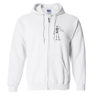 Human Skeleton Anatomy Drawing Diagram Full Zip Hoodie