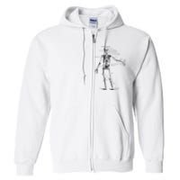 Human Skeleton Anatomy Drawing Diagram Full Zip Hoodie