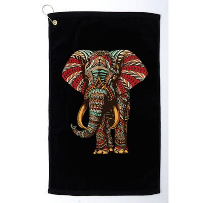 Henna Stylish Artistic Save The Elephants | Wildlife Platinum Collection Golf Towel