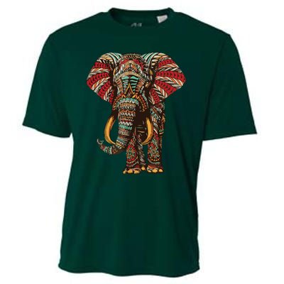 Henna Stylish Artistic Save The Elephants | Wildlife Cooling Performance Crew T-Shirt