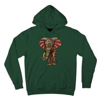 Henna Stylish Artistic Save The Elephants | Wildlife Hoodie