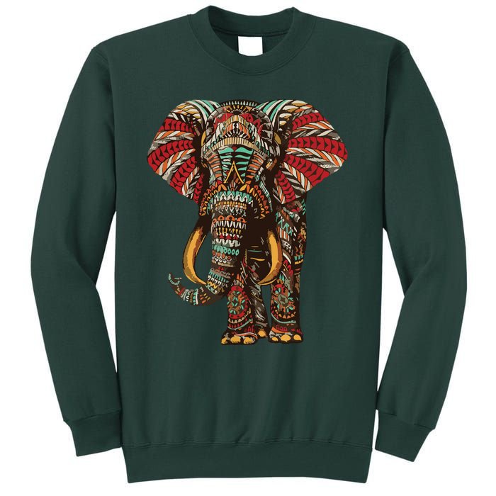 Henna Stylish Artistic Save The Elephants | Wildlife Tall Sweatshirt