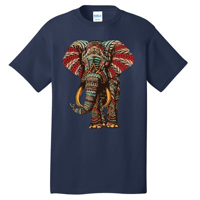 Henna Stylish Artistic Save The Elephants | Wildlife Tall T-Shirt