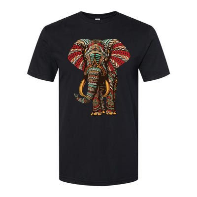 Henna Stylish Artistic Save The Elephants | Wildlife Softstyle CVC T-Shirt