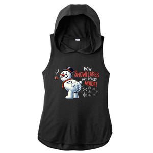 How Snowflakes Are Really Made Christmas Funny Snow Meaningful Gift Ladies PosiCharge Tri-Blend Wicking Draft Hoodie Tank