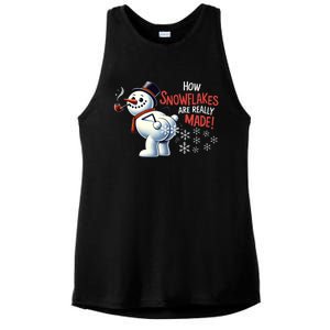 How Snowflakes Are Really Made Christmas Funny Snow Meaningful Gift Ladies PosiCharge Tri-Blend Wicking Tank