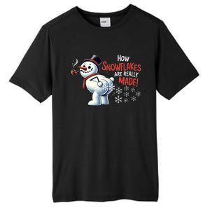 How Snowflakes Are Really Made Christmas Funny Snow Meaningful Gift Tall Fusion ChromaSoft Performance T-Shirt