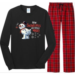 How Snowflakes Are Really Made Christmas Funny Snow Meaningful Gift Long Sleeve Pajama Set