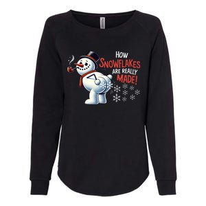 How Snowflakes Are Really Made Christmas Funny Snow Meaningful Gift Womens California Wash Sweatshirt