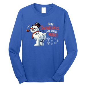 How Snowflakes Are Really Made Christmas Funny Snow Meaningful Gift Long Sleeve Shirt