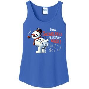 How Snowflakes Are Really Made Christmas Funny Snow Meaningful Gift Ladies Essential Tank