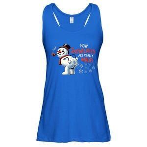 How Snowflakes Are Really Made Christmas Funny Snow Meaningful Gift Ladies Essential Flowy Tank