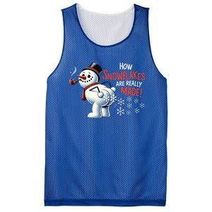 How Snowflakes Are Really Made Christmas Funny Snow Meaningful Gift Mesh Reversible Basketball Jersey Tank