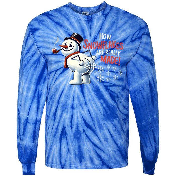 How Snowflakes Are Really Made Christmas Funny Snow Meaningful Gift Tie-Dye Long Sleeve Shirt