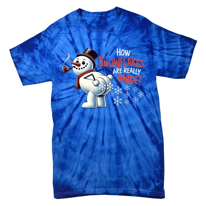 How Snowflakes Are Really Made Christmas Funny Snow Meaningful Gift Tie-Dye T-Shirt