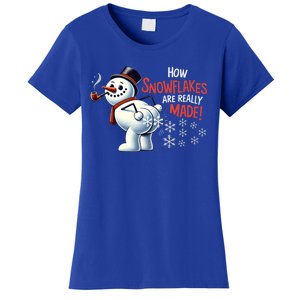 How Snowflakes Are Really Made Christmas Funny Snow Meaningful Gift Women's T-Shirt