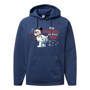 How Snowflakes Are Really Made Christmas Funny Snow Meaningful Gift Performance Fleece Hoodie