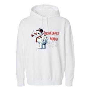 How Snowflakes Are Really Made Christmas Funny Snow Meaningful Gift Garment-Dyed Fleece Hoodie