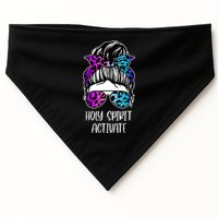 Holy Spirit Activate Funny Female Hair Bun USA-Made Doggie Bandana