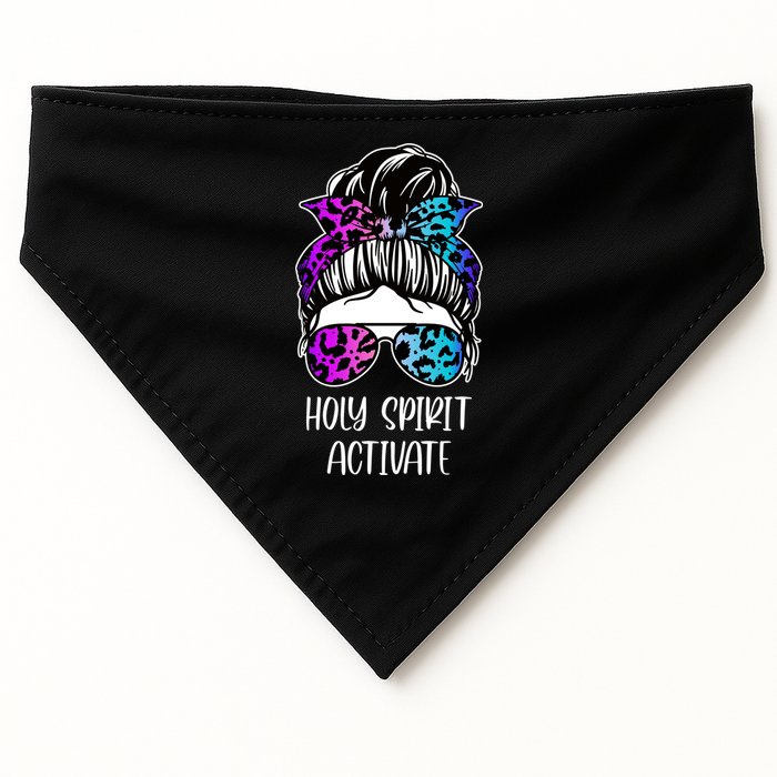 Holy Spirit Activate Funny Female Hair Bun USA-Made Doggie Bandana