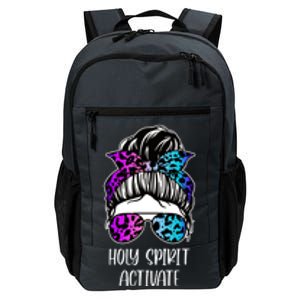 Holy Spirit Activate Funny Female Hair Bun Daily Commute Backpack