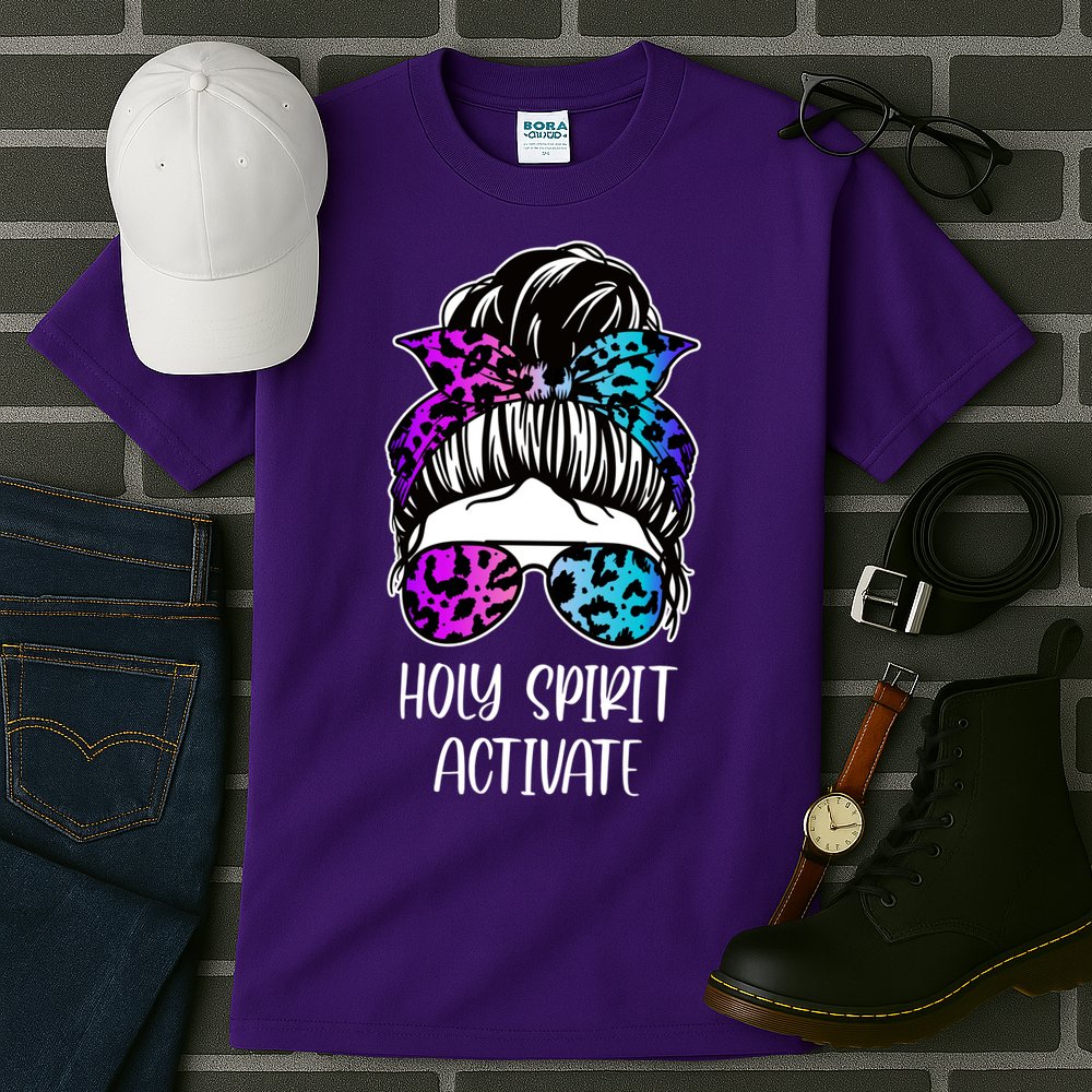 Holy Spirit Activate Funny Female Hair Bun Tall T-Shirt