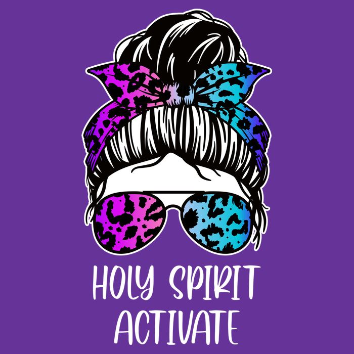 Holy Spirit Activate Funny Female Hair Bun Tall T-Shirt