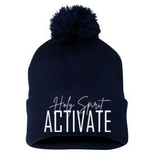 Holy Spirit Activate Pom Pom 12in Knit Beanie