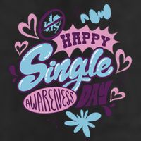 Happy Single Awareness Day 7 Panel Mesh Trucker Snapback Hat