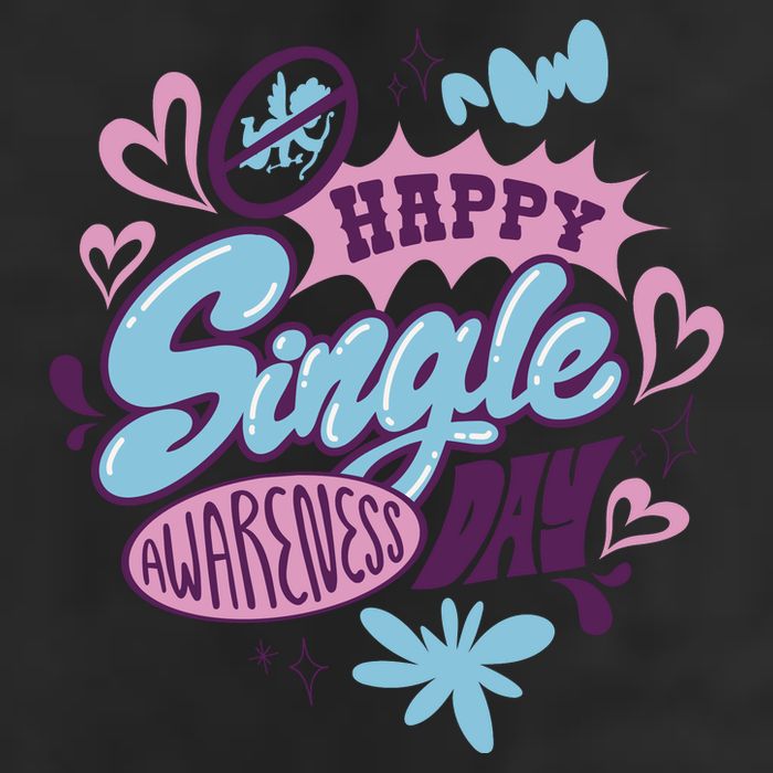 Happy Single Awareness Day 7 Panel Mesh Trucker Snapback Hat