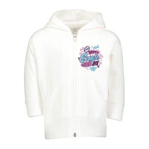 Happy Single Awareness Day Toddler Zip Fleece Hoodie