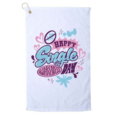 Happy Single Awareness Day Golf Towel