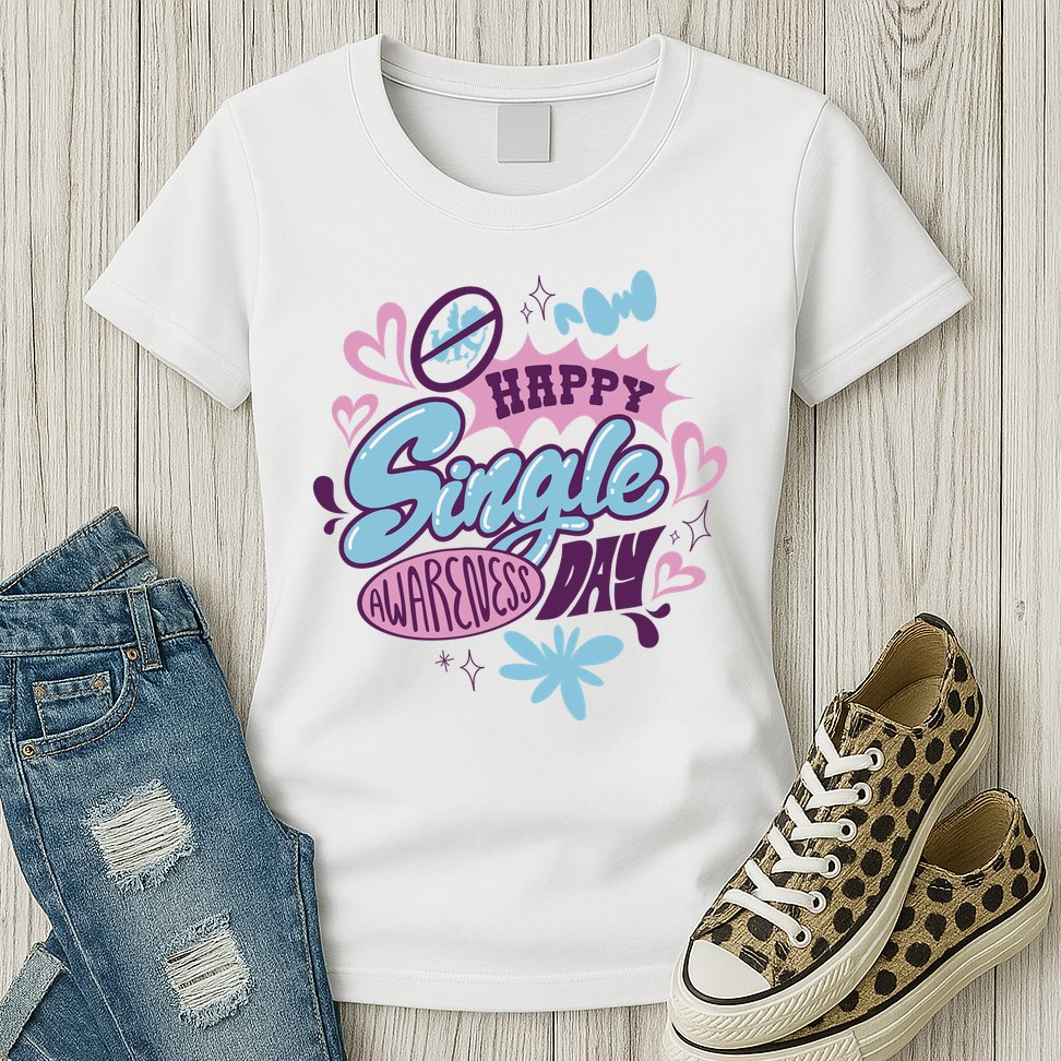 Happy Single Awareness Day Womens T-Shirt