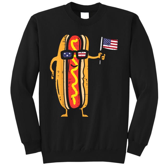 Hotdog Sunglasses American Flag USA Funny 4th Of July Fourth Sweatshirt