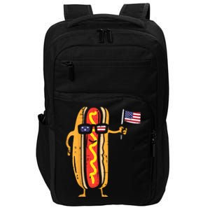 Hotdog Sunglasses American Flag USA Funny 4th Of July Fourth Impact Tech Backpack