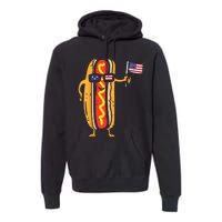 Hotdog Sunglasses American Flag USA Funny 4th Of July Fourth Premium Hoodie