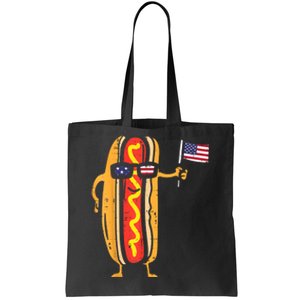 Hotdog Sunglasses American Flag USA Funny 4th Of July Fourth Tote Bag